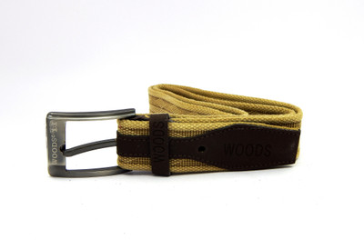 

WOODS Men Formal, Casual Beige Canvas, Fabric Belt