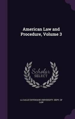American Law and Procedure, Volume 3(English, Hardcover, unknown)