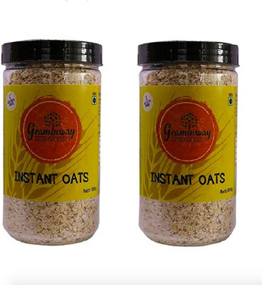 Graminway Instant Oats Pack of 2(600 g, Plastic Bottle, Pack of 2)