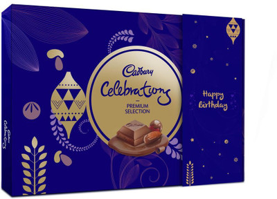 

Cadbury Celebrations Premium Assorted Chocolate Happy Birthday Gift Pack, 286.3 gm Bars(286.3 g)