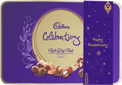 

Cadbury Celebrations Rich Dry Fruit Chocolate Happy Anniversary Gift Pack, 177 gm Brittles(177 g)