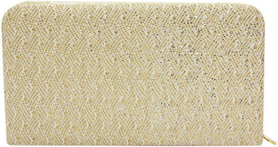 CRYSTLE Casual Gold Clutch