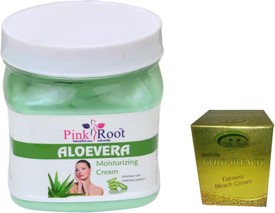

Pink Root ALOEVERA CREAM 500ML WITH GOLD BLEACH 50G(Set of 2)