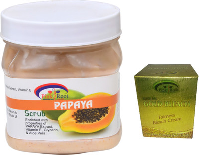 

Pink Root PAPAYA SCRUB 500ML WITH GOLD BLEACH 50G(Set of 2)