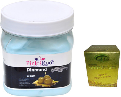 

Pink Root DIAMOND CREAM 500ML WITH GOLD BLEACH 50G(Set of 2)