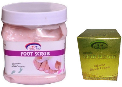 

Pink Root FOOT SCRUB 500ML WITH GOLD BLEACH 50G(Set of 2)