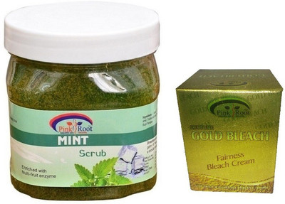 

Pink Root MINT SCRUB 500ML WITH GOLD BLEACH 50G(Set of 2)