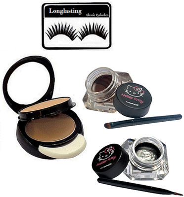 

Longlasting Eyelashes, Mac Hello Kitty Two Eyeliner, Two Way Compact(Set of 4)