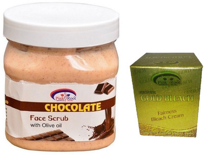 

Pink Root CHOCOLATE SCRUB 500ML WITH GOLD BLEACH 50G(Set of 2)
