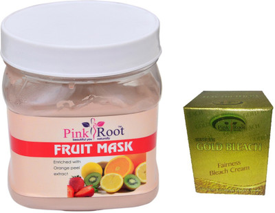 

Pink Root FRUIT MASK 500ML WITH GOLD BLEACH 50G(Set of 2)