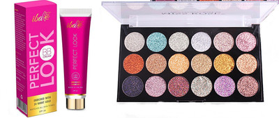 

iba halal care Perfect Look BB Cream with 24 Karat Gold (30 g) & miss rose 18 Colors Glitter Smoked Makeup Multicolor Eyeshadow(Set of 2)
