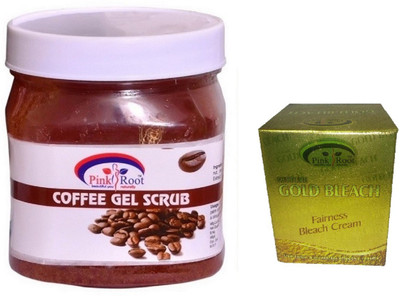 

Pink Root COFFEE SCRUB 500ML WITH GOLD BLEACH 50G(Set of 2)