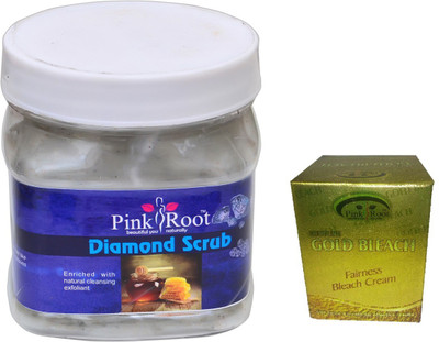 

Pink Root DIAMOND SCRUB 500ML WITH GOLD BLEACH 50G(Set of 2)