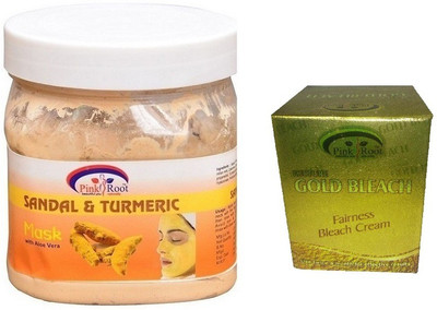 

Pink Root SANDAL MASK 500ML WITH GOLD BLEACH 50G(Set of 2)