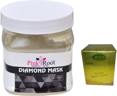 

Pink Root DIAMOND MASK 500ML WITH GOLD BLEACH 50G(Set of 2)