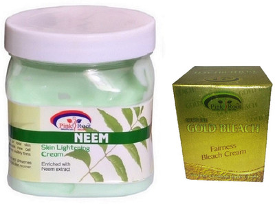 

Pink Root NEEM CREAM 500ML WITH GOLD BLEACH 50G(Set of 2)