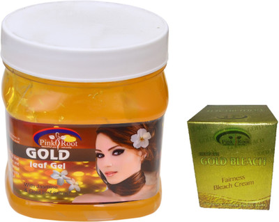 

Pink Root GOLD GEL 500ML WITH GOLD BLEACH 50G(Set of 2)
