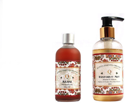 

Quinta Essentia Organic Pack of 100% Pure Natural Hair Oil With Hair Cleanser (90ml + 200ml)(Set of 2)