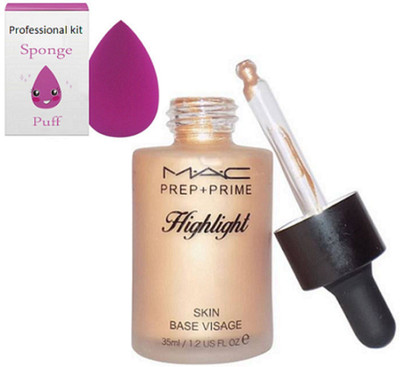 

PROFESSIONAL KIT Sponge Puff & Mac Prep+Prime Highlight Skin Base Visage(Set of 2)