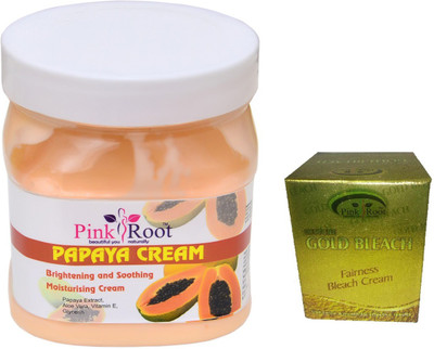 

Pink Root PAPAYA CREAM 500ML WITH GOLD BLEACH 50G(Set of 2)
