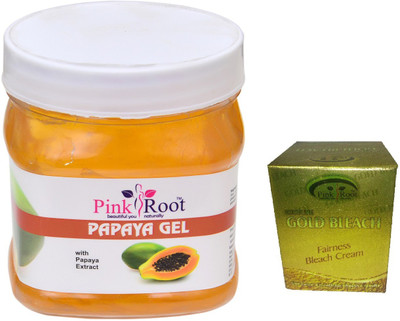 

Pink Root PAPAYA GEL 500ML WITH GOLD BLEACH 50G(Set of 2)