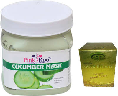 

Pink Root CUCUMBER MASK 500ML WITH GOLD BLEACH 50G(Set of 2)