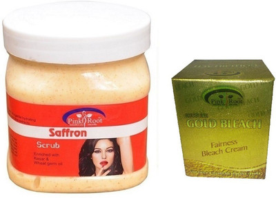 

Pink Root SAFFRON SCRUB 500ML WITH GOLD BLEACH 50G(Set of 2)