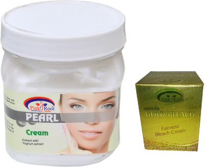 

Pink Root PEARL CREAM 500ML WITH GOLD BLEACH 50G(Set of 2)