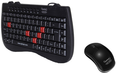 

Quantum Hi-Tech QHM 7309B/295 Wired USB Mouse & Mini Keyboard Combo Combo Set