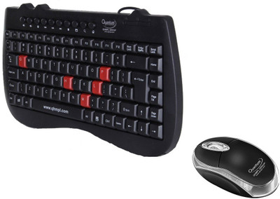 

Quantum Hi-Tech QHM 7309B/222 Wired USB Mouse & Mini Keyboard Combo Combo Set