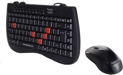 

Quantum Hi-Tech QHM 7309B/232B Wired USB Mouse &Mini Keyboard Combo Combo Set
