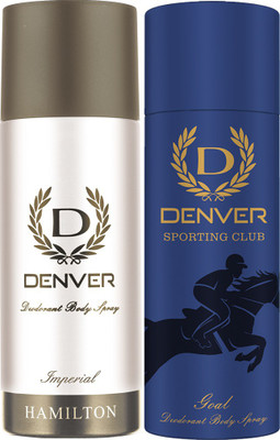 

Denver Imperial and Goal Combo Deodorant Spray - For Men(330 ml, Pack of 2)