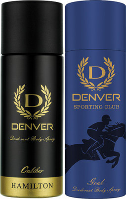 

Denver Caliber and Goal Combo Deodorant Spray - For Men(330 ml, Pack of 2)
