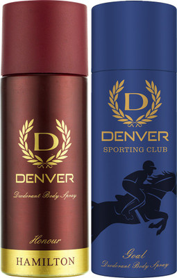 

Denver Honour and Goal Combo Deodorant Spray - For Men(330 ml, Pack of 2)