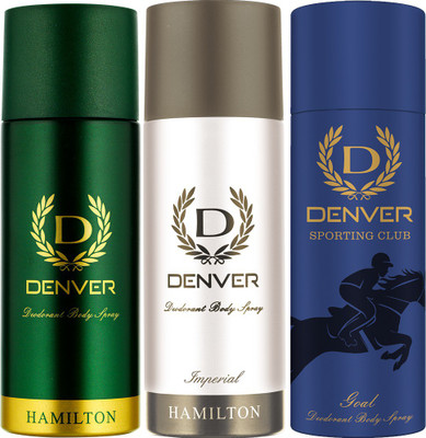

Denver Hamilton, Imperial & Goal Combo Deodorant Spray - For Men(495 ml, Pack of 3)