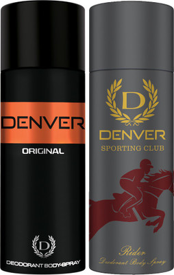 

Denver Original and Rider Deo Combo (Pack of 2) Deodorant Spray - For Men(315 ml, Pack of 2)