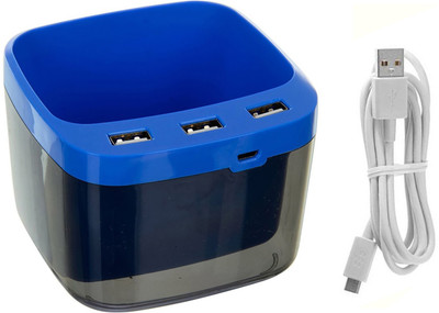 

BOXO 1 Compartments Plastic Usb Pen Holder(Blue)