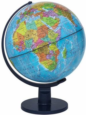 

Feather GLOBE_GL01 Scratch Proof Universal Table Top Rotating Political World Globe with Time Scale, 5-inch POLITICAL World Globe(5 BLUE)
