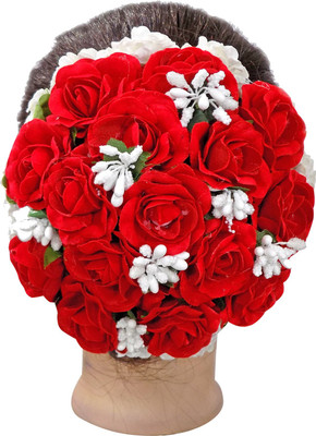 

Majik Hair Gajra, Hair Gajra For Wedding, Bridal Hair Accessories, Artificial Flowers Gajra For Women And Girls Bun(Multicolor)