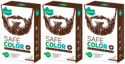 

Vegetal Safe Colour (25 gm × 3) Hair Color(Dark Brown Beard Pack Of 3)