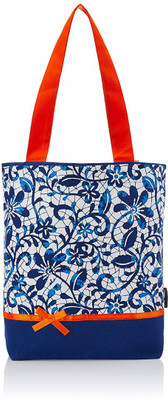 

Kanvas Katha Tote(Blue, White)