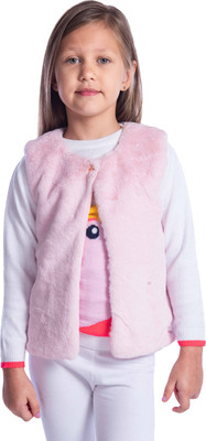 

Cherry Crumble California Sleeveless Solid Baby Boys & Baby Girls Jacket, Pink