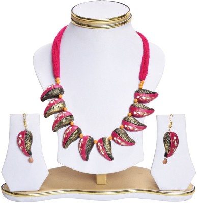 Rai Collection Terracotta Maroon Jewellery Set(Pack of 1)