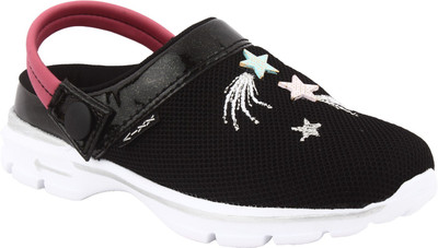 

KazarMax Boys & Girls Slip-on Clogs(Black, Black shooting star