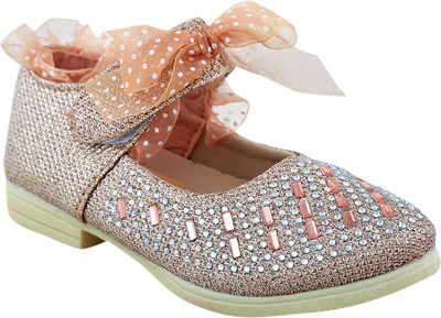 

LNG Lifestyle Girls Velcro Ballerinas(Gold, Golden
