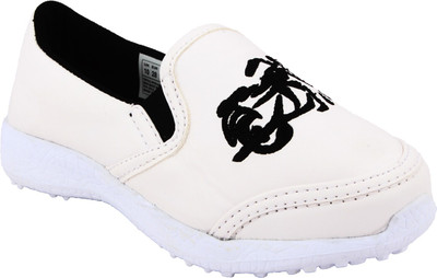 

KazarMax Boys & Girls Slip on Sneakers(White, White bike