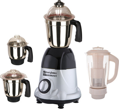

SilentPowerSunmeet SPS_1000W_ArwaMet-BlkSlv_4JBK_MG18-MA 1000 Juicer Mixer Grinder(Black Silver, 4 Jars)