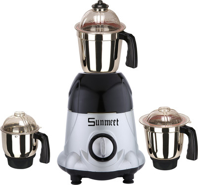 

Sunmeet SM_750W_ArwaMet-BlkSlv_3J_MG18-MA 750 Mixer Grinder(Black Silver, 3 Jars)