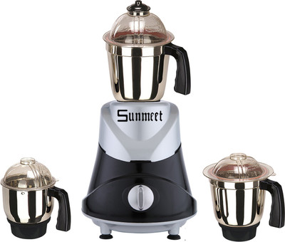 

Sunmeet SM_600W_ButMet-SlvBlk_3J_MG18-MA 600 Mixer Grinder(Silver Black, 3 Jars)