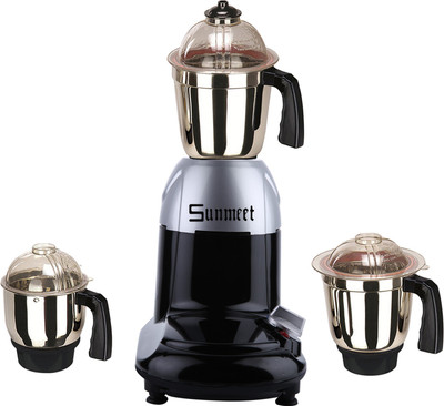 

Sunmeet SM_1000W_CryMet-SlvBlk_3J_MG18-MA 1000 Mixer Grinder(Silver Black, 3 Jars)